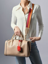 Bowlingtas M Bcbg Leder Lancel Beige bcbg A13690-vue-porte